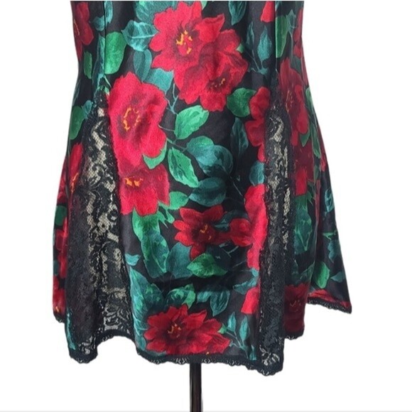 Victoria's Secret Floral Vintage Gold Label Lace Slip Mini Night Dress M - Picture 2 of 7